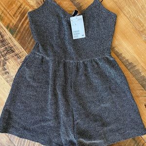 H&M romper NWT silver and black
